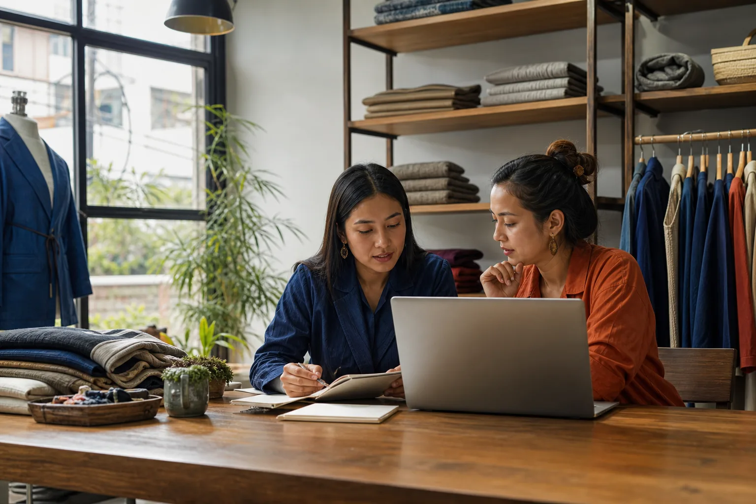 A Nepali founder and growth partner working together in a local business