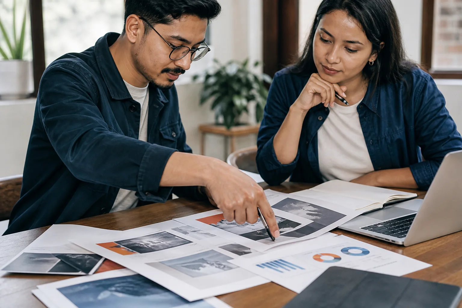 Everest Creation professionals reviewing campaign creative and performance